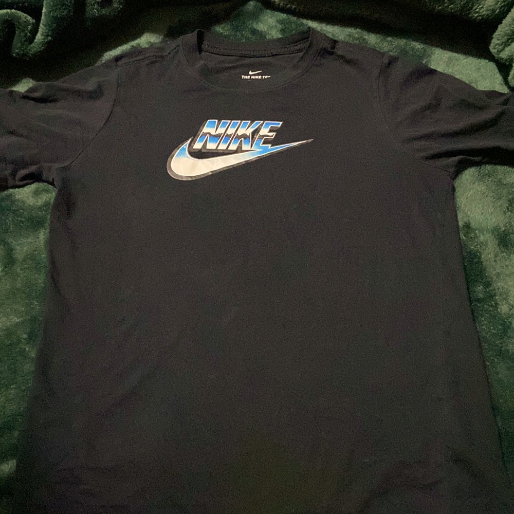 The Nike tee shirt , black , feels comfortable